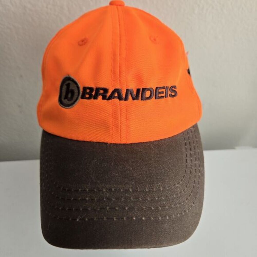 BRANDEIS OC Sports Hat‎ Adjustable Cap Hunter Orange Waxed Canvas NWT